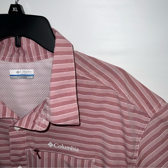 Columbia Shirt Adult Extra Large Multicolor Short Sleeve 100% Polyester Mens - Picture 7 of 16